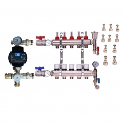 water underfloor heating manifold 5 port a rated ges pump kit