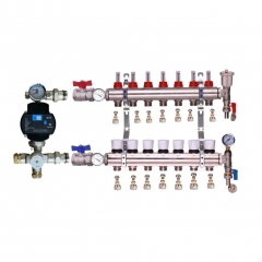 water underfloor heating manifold 7 port a rated ges pump kit