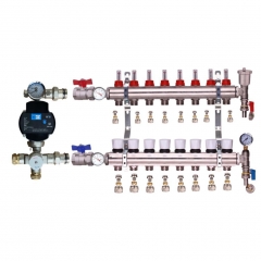 water underfloor heating manifold 8 port a rated ges pump kit