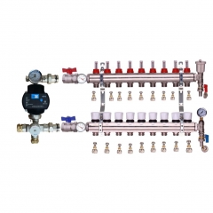 water underfloor heating manifold 9 port a rated ges pump kit