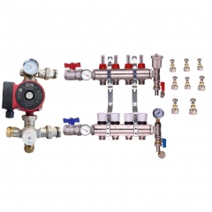 water underfloor heating manifold 4 port  ges pump kit