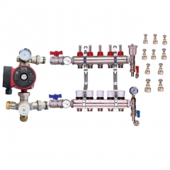 water underfloor heating manifold 5 port  ges pump kit