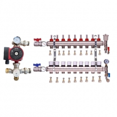 water underfloor heating manifold 9 port  ges pump kit