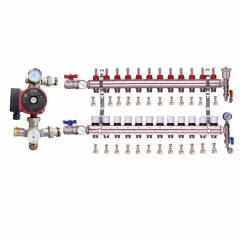 water underfloor heating manifold 12 port  ges pump kit